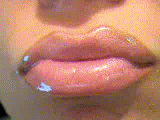Gif animé bouche rale